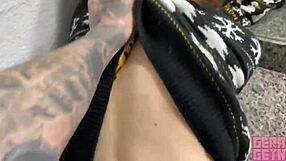 shh boyfriend showers while i deepthroat his friend's huge dick