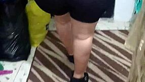 Big-Ass Señora Rocks Shiny Spandex!