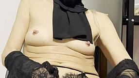 Young wife in lingerie rims and fucks stepbro's ass while gaping her own