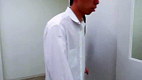 Frustrated Japanese wife feels raw emotions in first uncensored mmf threesome creampie by doctor