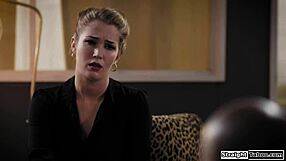 Pi Catches Cheating Wife But Ends Up Licking Her Juicy Pussy With Blonde Milf Lesbian