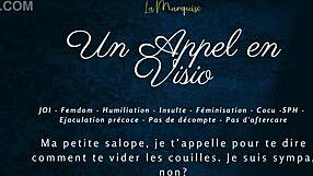 French femdom JOI video call session