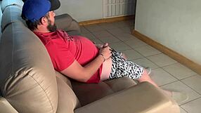 roomie catches me fingering then pounds my squirting teen pussy doggystyle