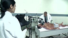 Shemale Nurse Takes Black Doctor's Cock Deep in Ass Hardcore Domination Fuck