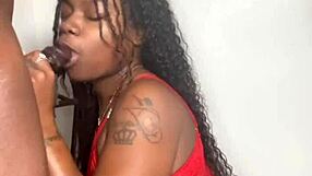 Evil Eater Keisha Minaj Sucks Stepbrother's Big Black Monster Cock to Cumshot