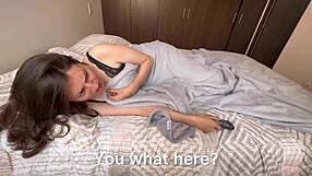 me n my best friend always tag-team wet pussies scissoring on master's bed