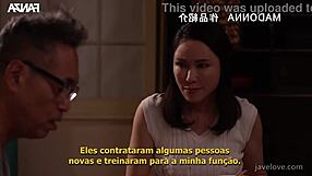 Sweaty Japanese Maid Yuka Mizuno Exposes Nipples Seductively