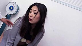 Frustrated Japanese wife feels raw emotions in first uncensored mmf threesome creampie by doctor