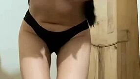 asian colombian beauty sways hips in deeply emotional sensual baile dance performance