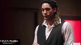 lauren phillips and ashley alexander go crazy devouring bartender's huge bbc in wild threesome