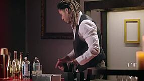 lauren phillips and ashley alexander go crazy devouring bartender's huge bbc in wild threesome