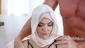 handyman instructs hijab teen virgin on pussy fucking to please husband