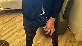 The dominant italian hunk commands slut to open wide and gulp down his massive cock cum piss while she pants moans in asmr dirty talk