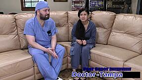 bratty mya cheers in gloves for dr tampa's humiliating physical!