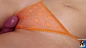 wanna see her panty-covered pussy drip creamy cum for daddy?