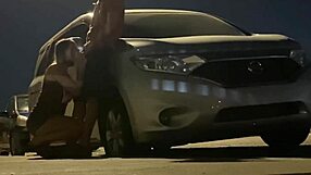 caught pregnant slut taking bent over anal in public with dirty talk moaning