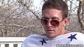 Busty shemales in lingerie heels share throbbing cocks and tight assfucking in taboo storyline