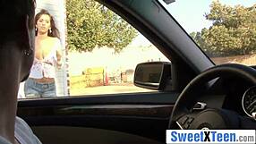 that bratty skinny teen sneaks away for sneaky pounding by boyfriend's monster cock