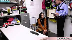 pretty vanessa sky caught stealing gets pussy punished by mall cop doggystyle