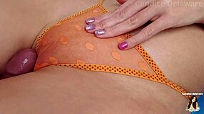 wanna see her panty-covered pussy drip creamy cum for daddy?