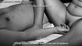 hotwife strokes old male friend's throbbing cock during voyeur massage. part 3 excerpt clip