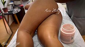 I felt so exposed getting that massage with my huge tits out while hubby filmed the slutty masseuse groping them