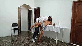 Pretty young Latina patient cheats with fat doctor daddy shaking her curvy ass in kinky hospital roleplay.