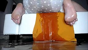 Hey babe watch this cute teen squirt hard in bathtub for you