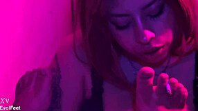 Smoking While Deepthroating and Worshiping Latina Goddess Feet