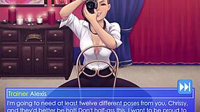 Trainer Alexis Forces Crossdressing Guy into Strapon Femdom Game