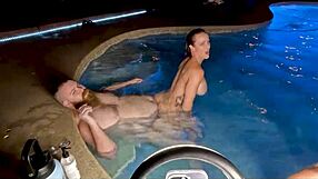 HARDCORE Hot Tub Threesome With CURVY Jasper Nyx And Luci Power