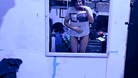 Latina Tranny Stepsis Strips And Touches Tiny Dick By Mistake