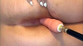 Bang! Sexy pale pawg pounds fuck machine from every damn angle!