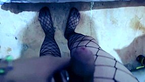 Latina Tranny Stepsis Strips And Touches Tiny Dick By Mistake