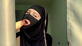 Slutty Muslim Teacher Deepthroats with Wild Arab Passion