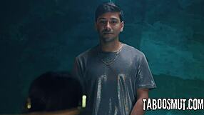 stepmom calls stepson to secret dungeon for rough anal ride