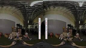 kyler quinn paige owens tag team gym stud cock with pussies and mouths!