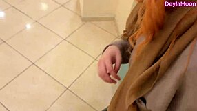 i couldn't resist fucking this big ass redhead neighbor slut in the public toilet risking it all
