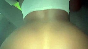 Petite Ebony Couch Cock Ride