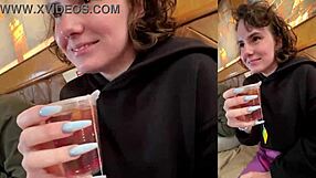 Wanna join this yacht couple's public creampie romp with big cock in her tight pussy?