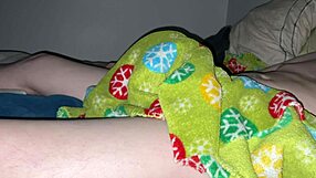 Canadian exhibitionist flashes monster cock from cage in solo bedroom masturbation frenzy