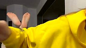 dirty barefoot feet in nike socks smelly fetish sight