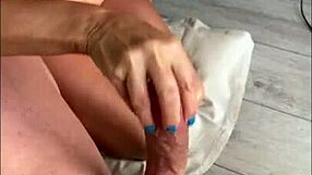 Stepmom Checks Balls With Edging Handjob Tease And Domination