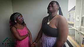 two bi african sluts kiss lick and orgasm hard!!