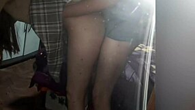 please don't tell, we skipped class to fuck hard in mirror - tight 18yo ass