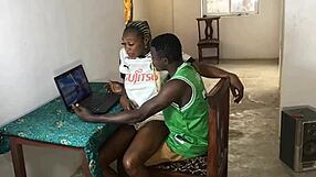 hardcore pounding with my hot computer teacher's massive black cock was insane