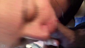 Married hoe devours cock with intense sloppy head