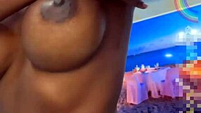 curious how this cute colombian big ass babe destroys her tight hole with giant dildo shaking wildly