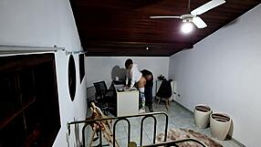 Seduced Student Spreads Legs On Teacher's Desk For Doggystyle Pussy Pounding And Ass Lick