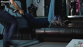 yo astrid's hogtied begging for barefoot toe licking tits domination humiliation!!